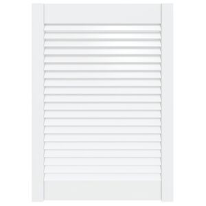 vidaXL Kastdeur met lamellen 69x49,4 cm massief grenenhout wit