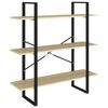 vidaXL Boekenkast 5 schappen 100x30x175 cm bewerkt hout sonoma eiken