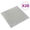 vidaXL Tapijt 20 pcs Lichtgrijs 50 x 50 cm 100% Polypropyleen