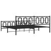 vidaXL Bedframe met hoofd- en voeteneinde metaal zwart 193x203 cm