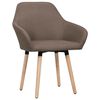 vidaXL Eetkamerstoelen 2 st stof bruin