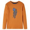 Kindershirt met lange mouwen 128 donkerokerkleurig