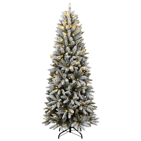 vidaXL Kunstkerstboom met 300 LED's en sneeuw 240 cm