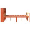 vidaXL Bed met boekenkast zonder matras hout wasbruin 140x200 cm