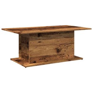 vidaXL Salontafel 102x55,5x40 cm bewerkt hout oude houtkleurig