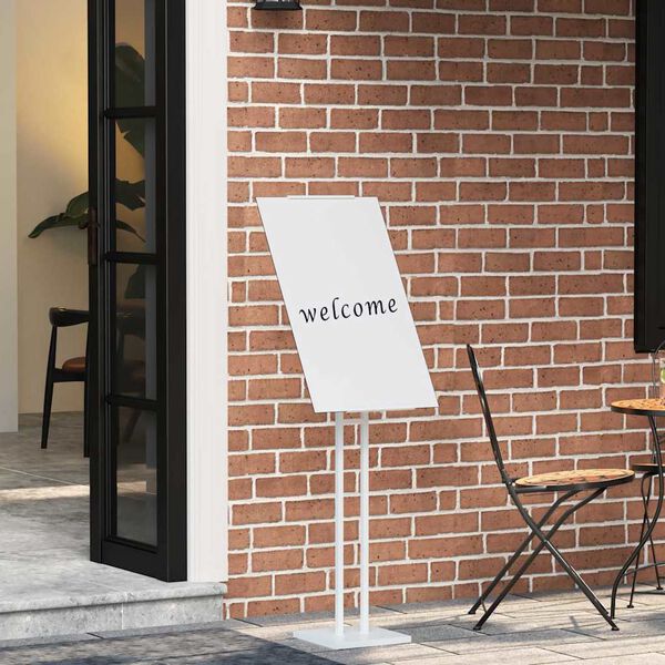 vidaXL Beurs Displays Wit 26,5 x 26,5 x 150 cm Staal