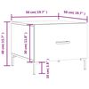 vidaXL Salontafels 2 st 50x50x40 cm bewerkt hout sonoma eikenkleurig