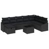 vidaXL Bankstel 8 st poly rattan