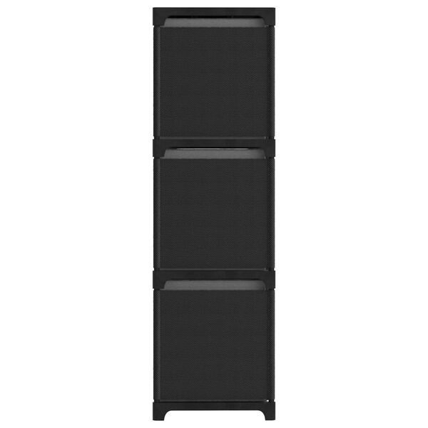 vidaXL Kast met 9 vakken met boxen 103x30x107,5 cm stof zwart