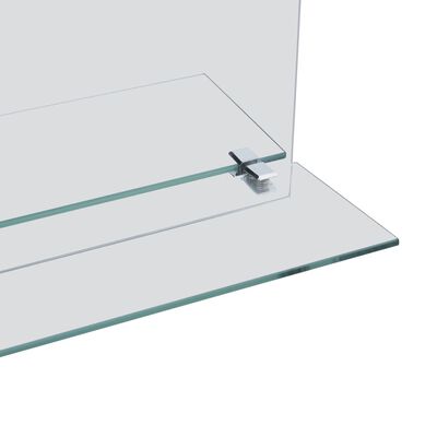 vidaXL Wandspiegel met schap 40x60 cm gehard glas