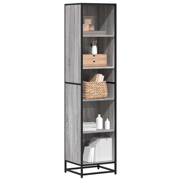 vidaXL Boekenkast 40x35x170,5 cm bewerkt hout grijs sonoma eikenkleur