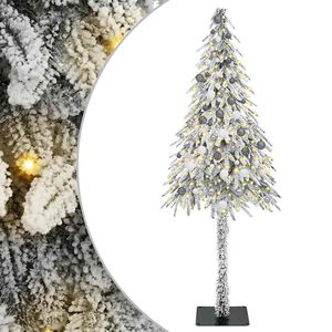vidaXL Kerstboom met 300 LED met standaard Wit 210 cm PE en staal