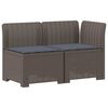 vidaXL Tweedelige Tuinbank met Kussens Rattan Look PP Lichtgrijs