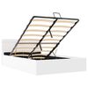 vidaXL Bedframe met opslag hydraulisch LED kunstleer wit 140x200 cm