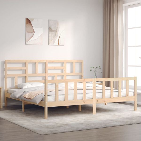 vidaXL Bedframe zonder matras massief grenenhout 200x200 cm