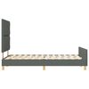 vidaXL Bedframe met hoofdeinde Donkergrijs 120 x 190 cm Stof