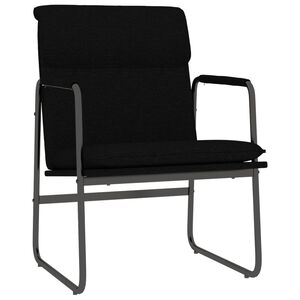 vidaXL Loungestoel 55x64x80 cm stof zwart