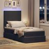 vidaXL Opbergbed met LED met matras Donkergrijs 90 x 200 cm Fluweel