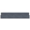 vidaXL Bedframe met matras met matras 2 pcs Dim Grijs Fluweel