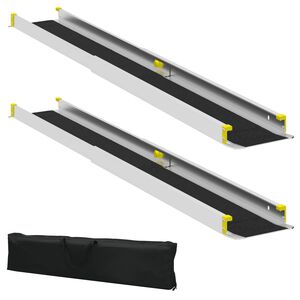 vidaXL Oprit voor rolstoelen 270 kg 2 st Zwart 270 kg per zitplaats