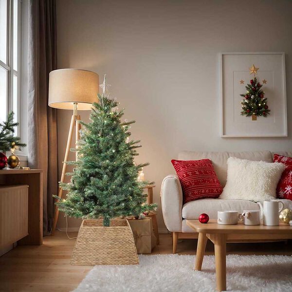 vidaXL Kerstboomkraag Bruin 70 x 70 x 28 cm Waterhyacint