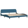 vidaXL Bedframe "Dover" fluweel blauw 200x200 cm