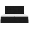 vidaXL Ottoman bed met matrassen 160x200cm fluweel zwart