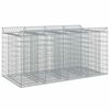 vidaXL Gabion Verhoogd Bed 2 st 200 x 100 x 100 cm Zilverkleurig