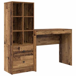 vidaXL Bureau Oudhout 135,5 x 40 x 127 cm 2 st