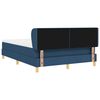 vidaXL Boxspringbed met matras met hoofdeinde Blauw 140 x 190 cm Stof