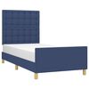 vidaXL Bedframe met hoofdeinde stof blauw 90x190 cm
