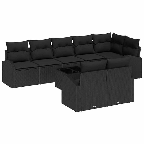 vidaXL Tuin Sofa Set 9 pcs poly rattan