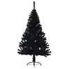 vidaXL Kunstmatig Voorverlicht Kerstboom met 150 LED Zwart 120 cm PVC