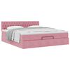 vidaXL Ottoman bed met matras 180x200 cm fluweel roze
