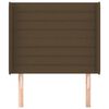 vidaXL Hoofdbord met randen 93x16x118/128 cm stof donkerbruin