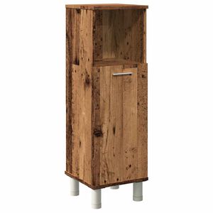 vidaXL Badkamerkast 30x30x95 cm bewerkt hout oud houtkleurig