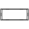vidaXL Salontafel met gehard glas 120x50x35 cm zwart