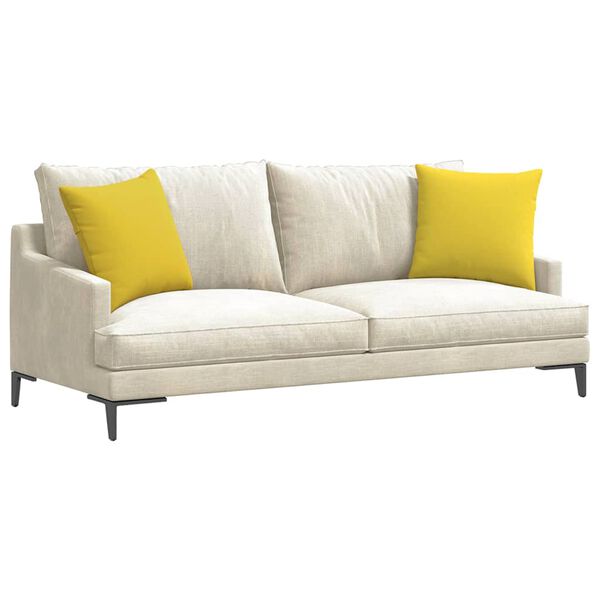 vidaXL Sofa Kussens 2 pcs Lichtgeel 45 x 45 cm Stof