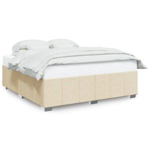 vidaXL Bedframe zonder matras stof cr&egrave;mekleurig 180x200 cm