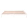 vidaXL Bedframe LED massief hout wit 120x190 cm