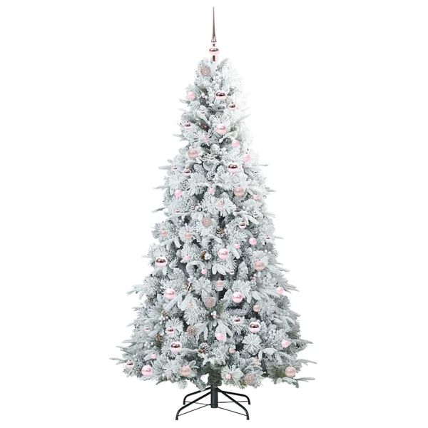 vidaXL Kunstmatige Inklapbare Kerstboom Wit 210 cm PE en PVC