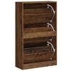 vidaXL Schoenenkast 63x24x103 cm bewerkt hout gerookt eikenkleurig