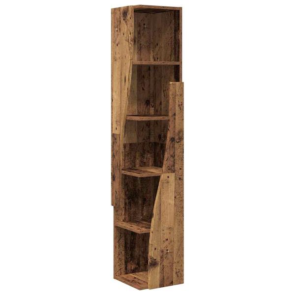 vidaXL Hoekkast Oudhout 27,5x27x140cm Bewerkt hout