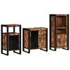 vidaXL Badkamermeubelset met plank 3 pcs Bruin Massief Mango Hout