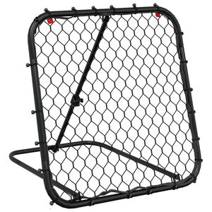 vidaXL Voetbalrebounder verstelbaar 84x73x60-80 cm staal zwart