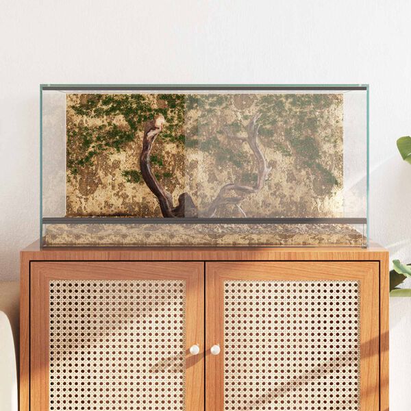vidaXL Terrarium met opslag Doorzichtig 80 x 40 x 40 cm Glas