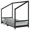 vidaXL Kinderbedframe 90x190 cm massief grenenhout zwart