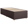 vidaXL Boxspring met matras stof donkerbruin 80x200 cm