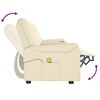 vidaXL Massagestoel 4-zits verstelbaar met bekerhouder crèmekleurig
