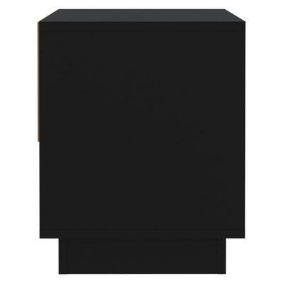 vidaXL Nachtkastje 45x34x44 cm spaanplaat zwart